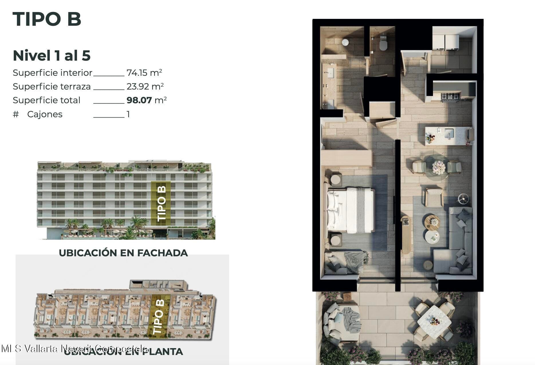 Condominio en La Cruz de Huanacaxtle