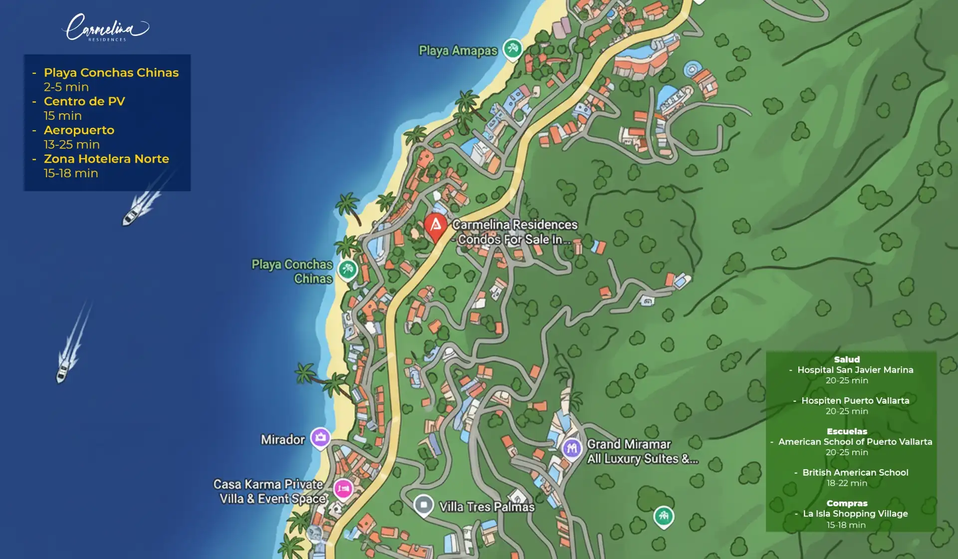 Carmelina Strategic Location Map