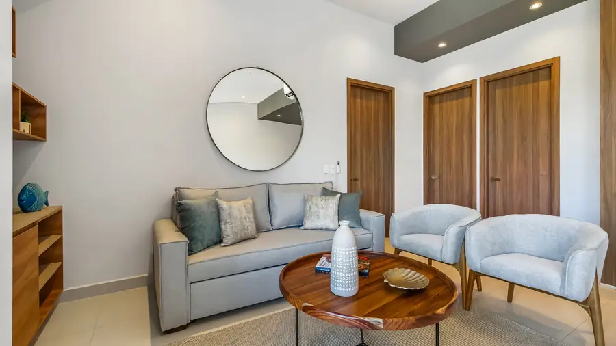Living room with view